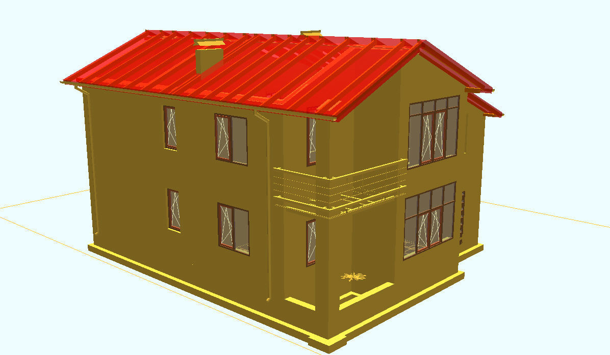 House 200m2  3D model_3