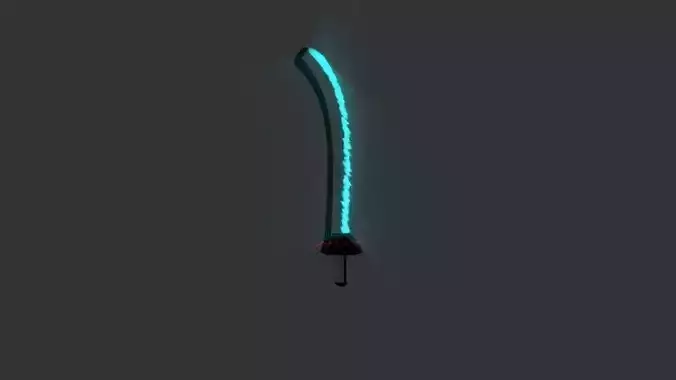 Scifi Sword - charge blade Low-poly 3D model