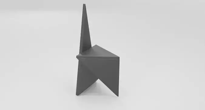 Modern Metal Triangular Chair Low-poly 3D model