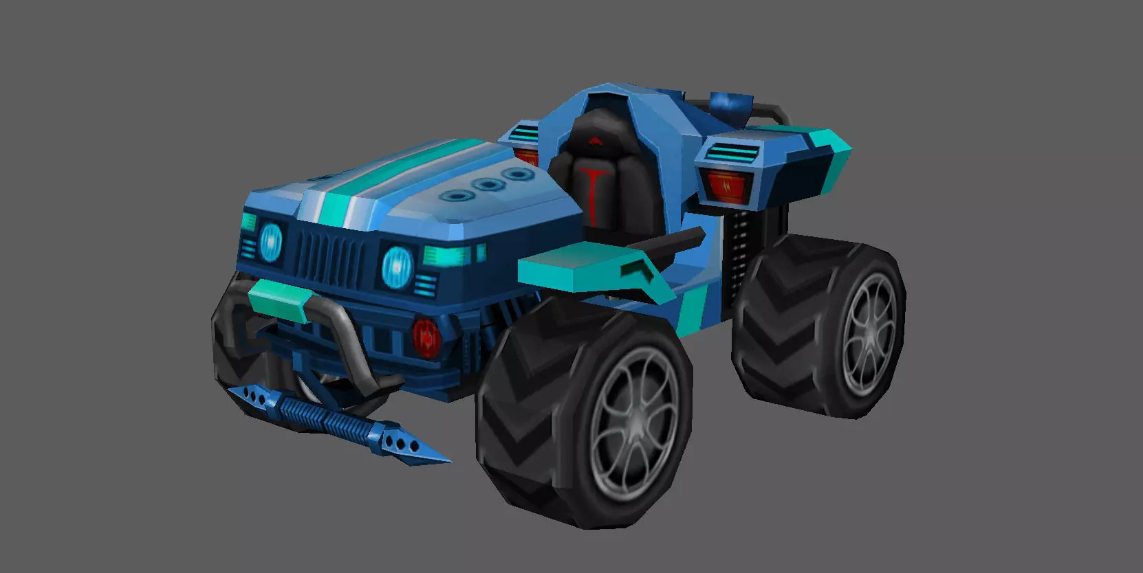 Low poly car model off road vehicle Free low-poly 3D model