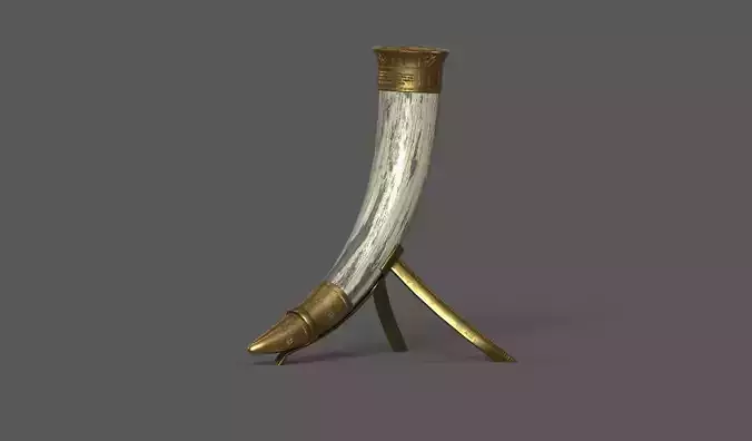 Drinking Horn Free low-poly 3D model