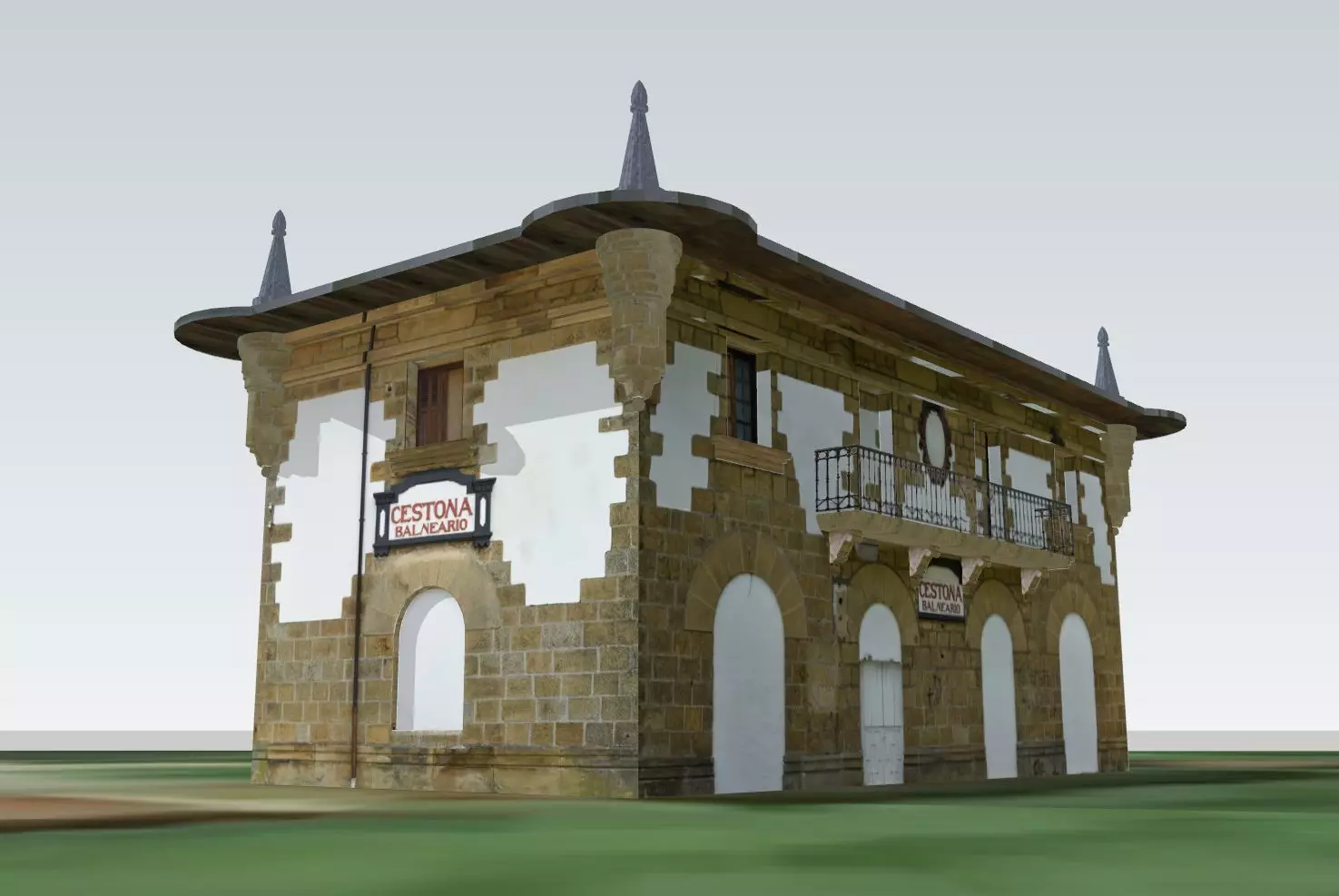 Zestoa railway station Free 3D model