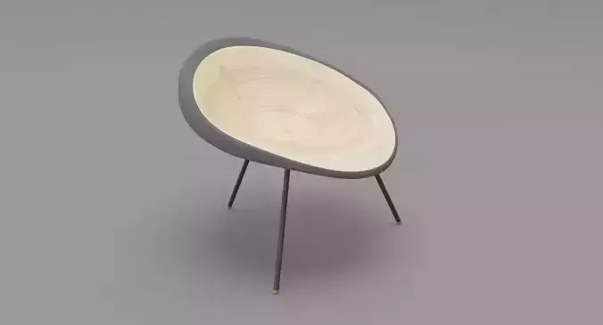 Sagano Bamboo Chair Low-poly 3D model