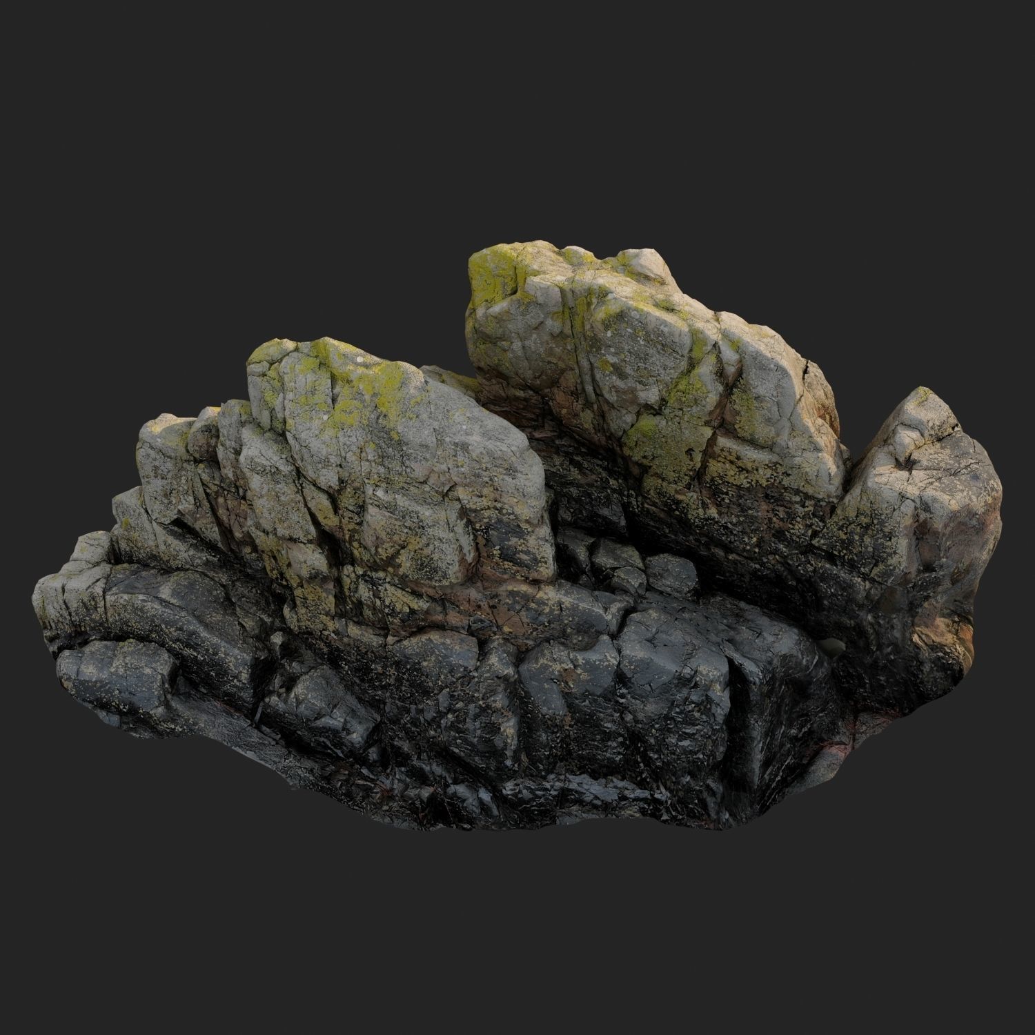 3d scanned rock cliff i 3D model_5