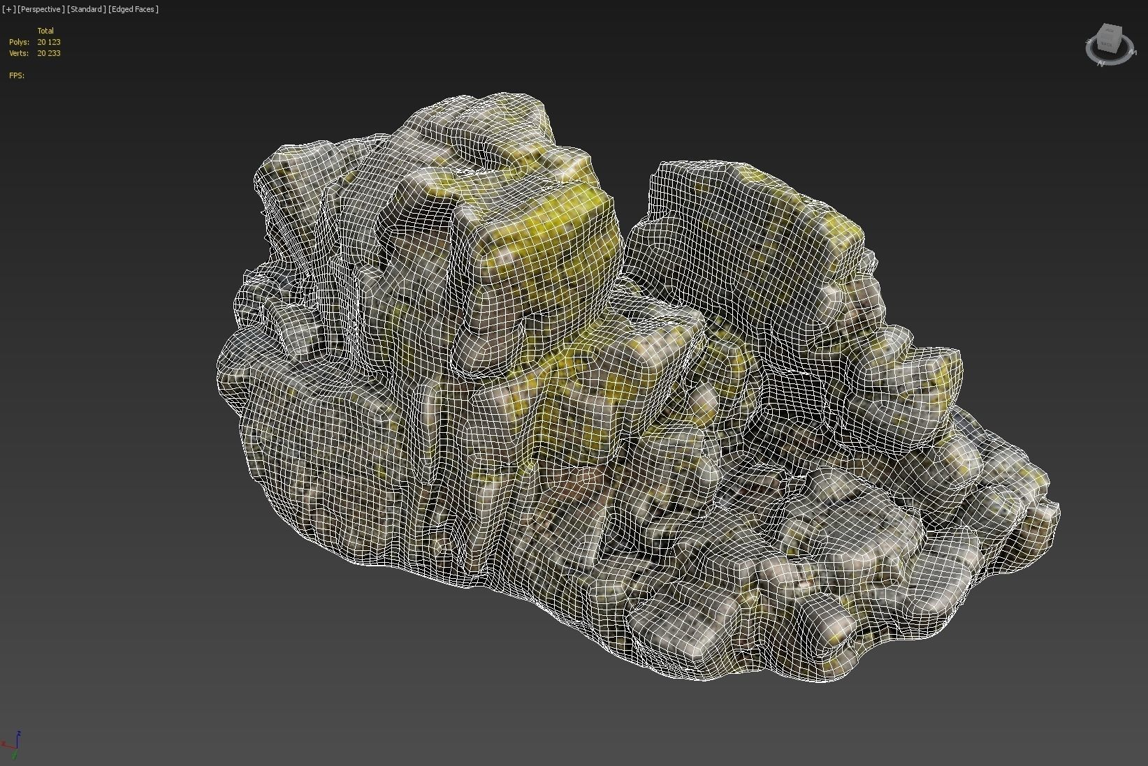 3d scanned rock cliff i 3D model_7