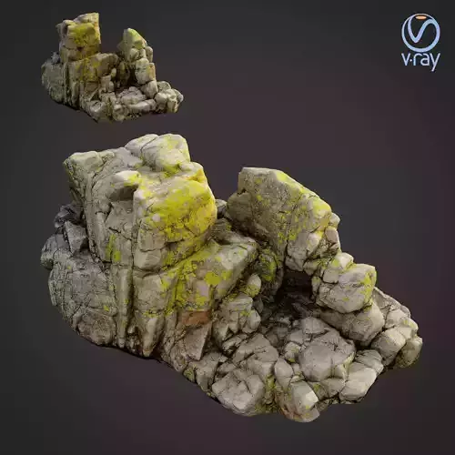 3d scanned rock cliff i
