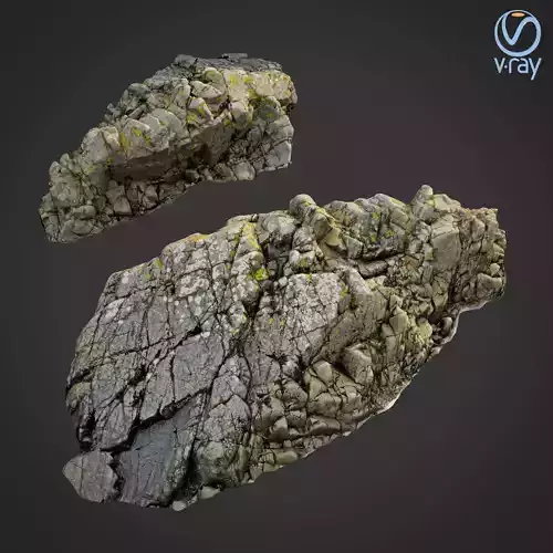 3d scanned rock cliff J