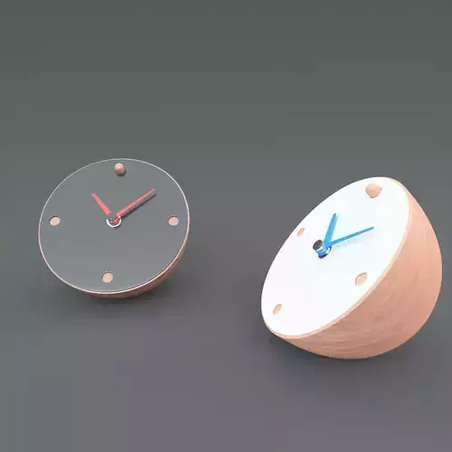 Contemporary Desk Clock Low-poly 3D model Contemporary Desk Clock Low-poly 3D model