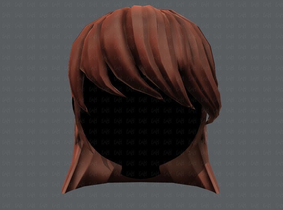 3D Hair style for girl V05 Low-poly 3D model_18