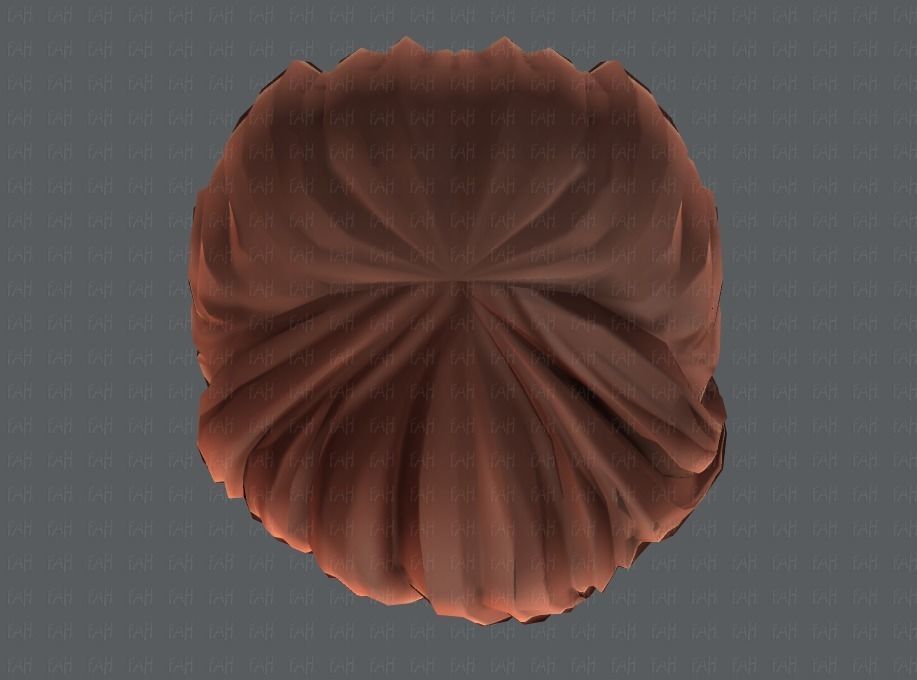 3D Hair style for girl V05 Low-poly 3D model_36