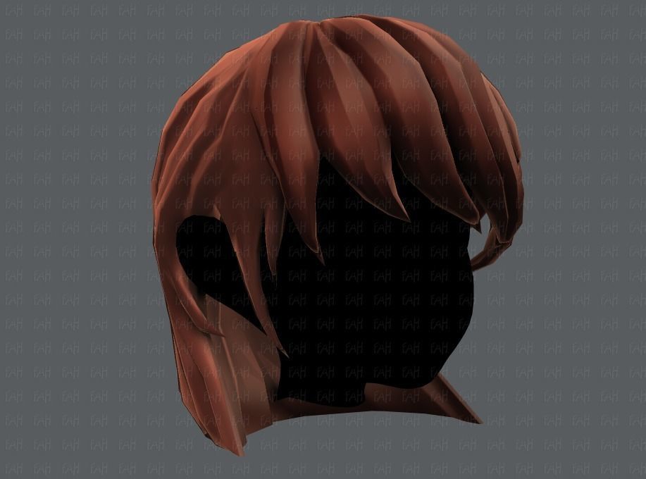 3D Hair style for girl V05 Low-poly 3D model_19