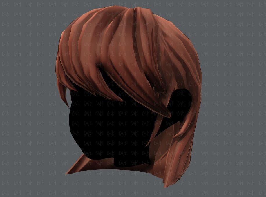 3D Hair style for girl V05 Low-poly 3D model_25