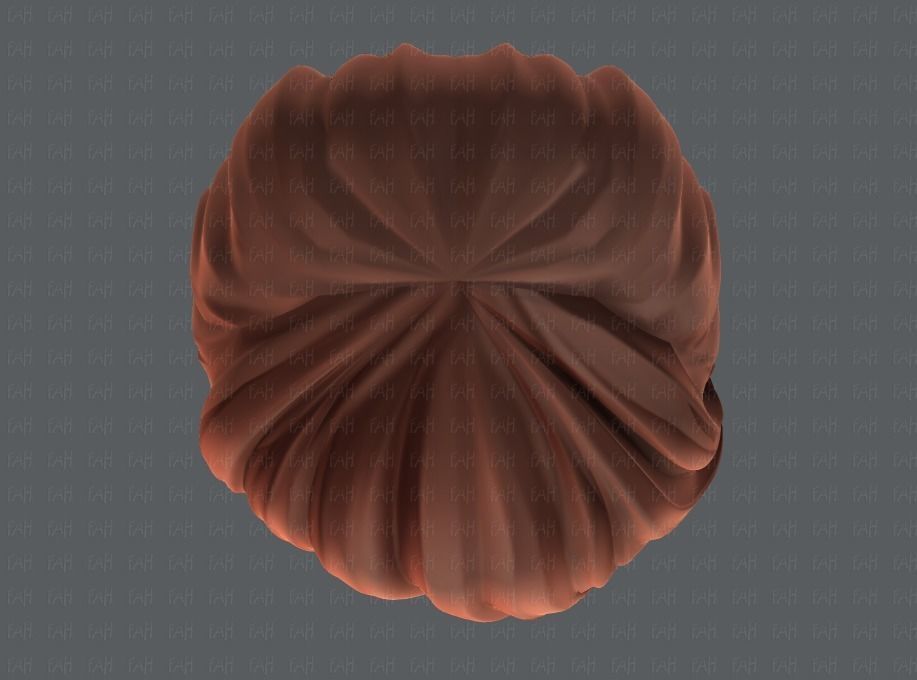 3D Hair style for girl V05 Low-poly 3D model_34