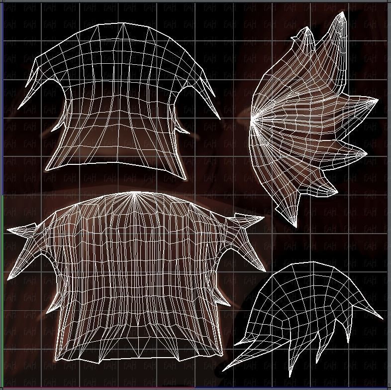 3D Hair style for girl V05 Low-poly 3D model_38