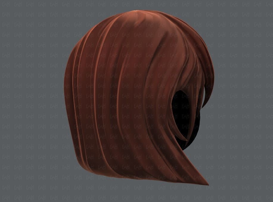 3D Hair style for girl V05 Low-poly 3D model_5
