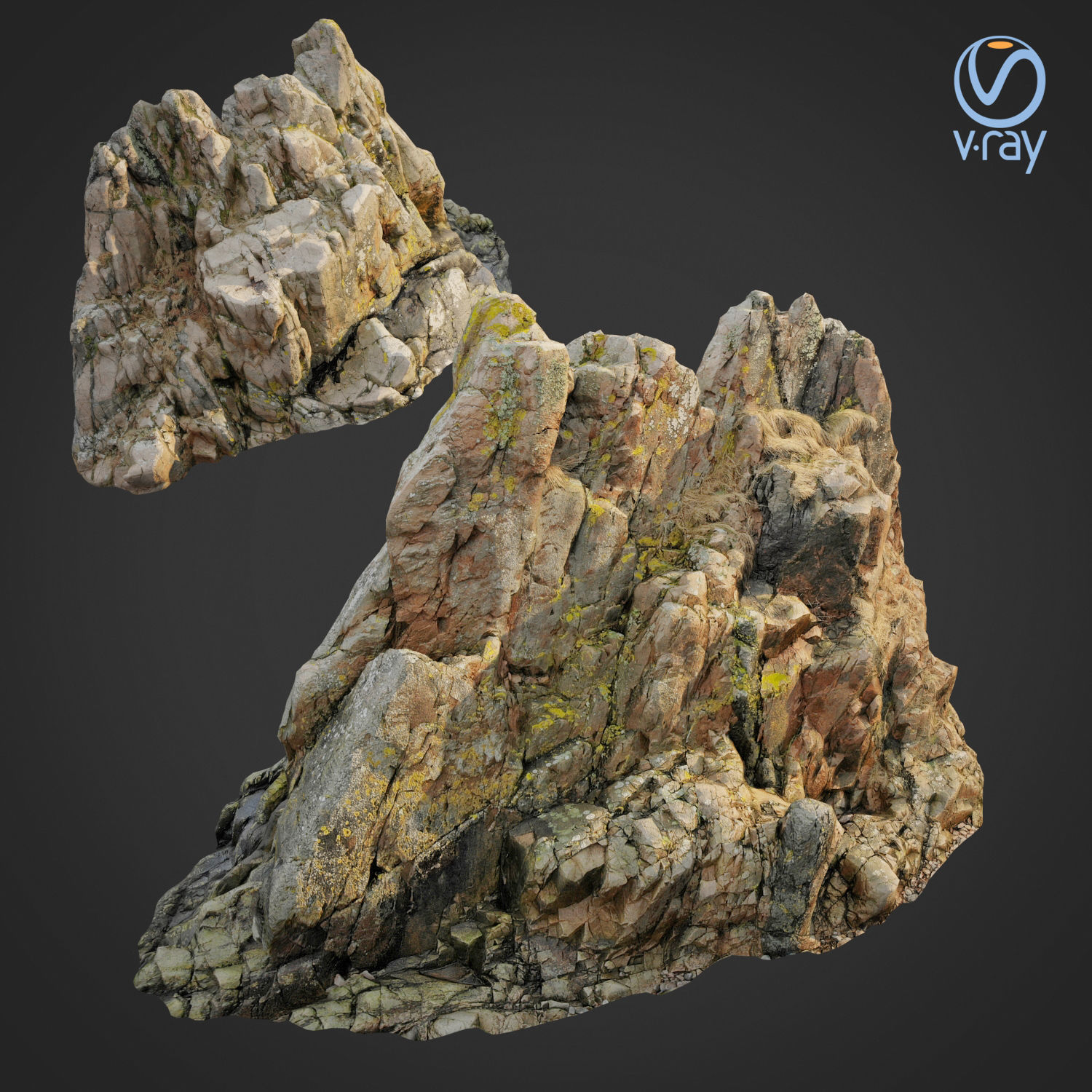  Cliff pack B bundle 3D model_3