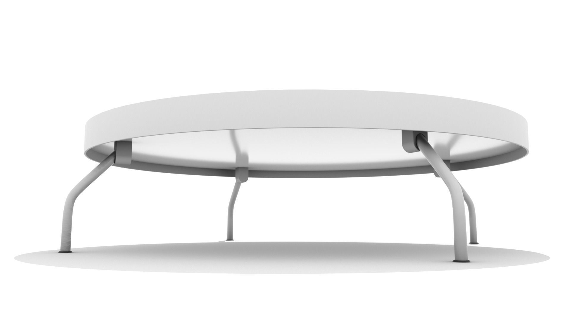 Low Metal Dish Coffee Table 3D model_2
