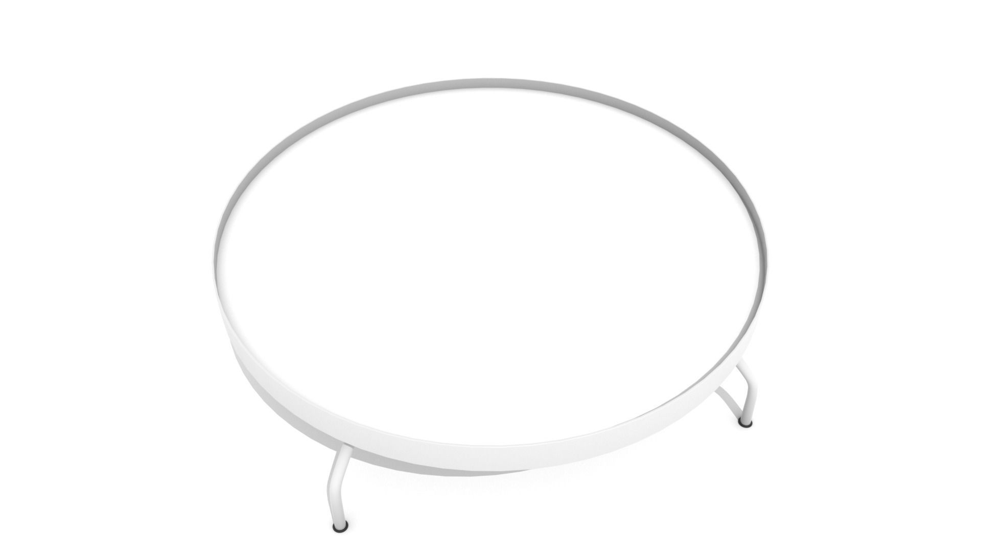 Low Metal Dish Coffee Table 3D model_3