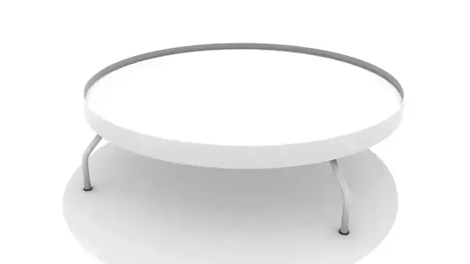 Low Metal Dish Coffee Table 3D model