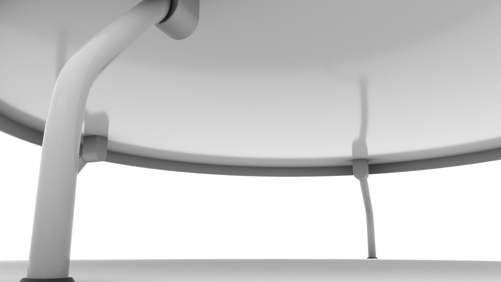 Low Metal Dish Coffee Table 3D model_4