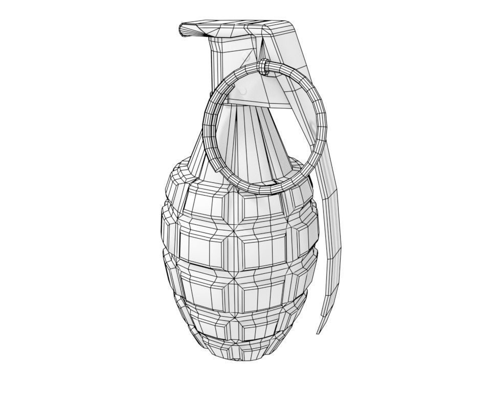 M2 Grenade low poly Low-poly 3D model_7