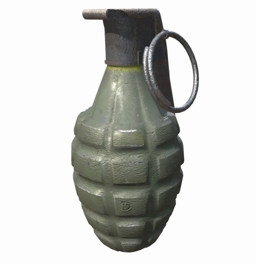 M2 Grenade low poly Low-poly 3D model_3
