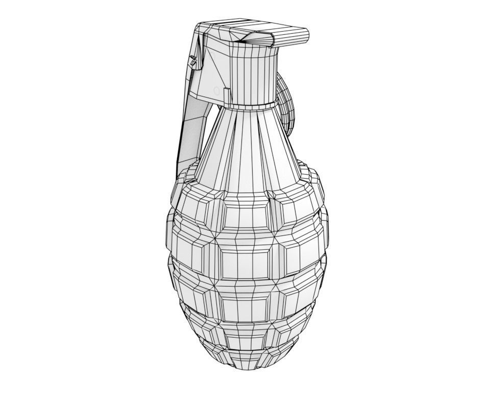 M2 Grenade low poly Low-poly 3D model_6