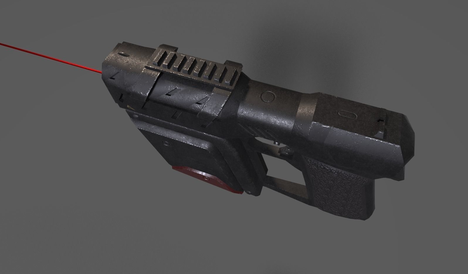 Sci fi pistol Free low-poly 3D model_3