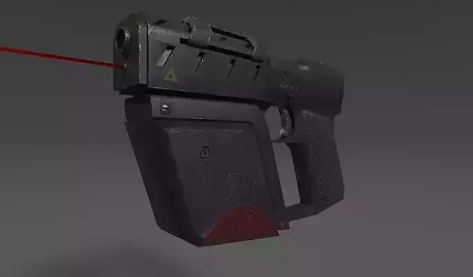 Sci fi pistol Free low-poly 3D model