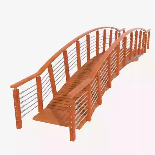 Small Wooden Pedestrian Bridge