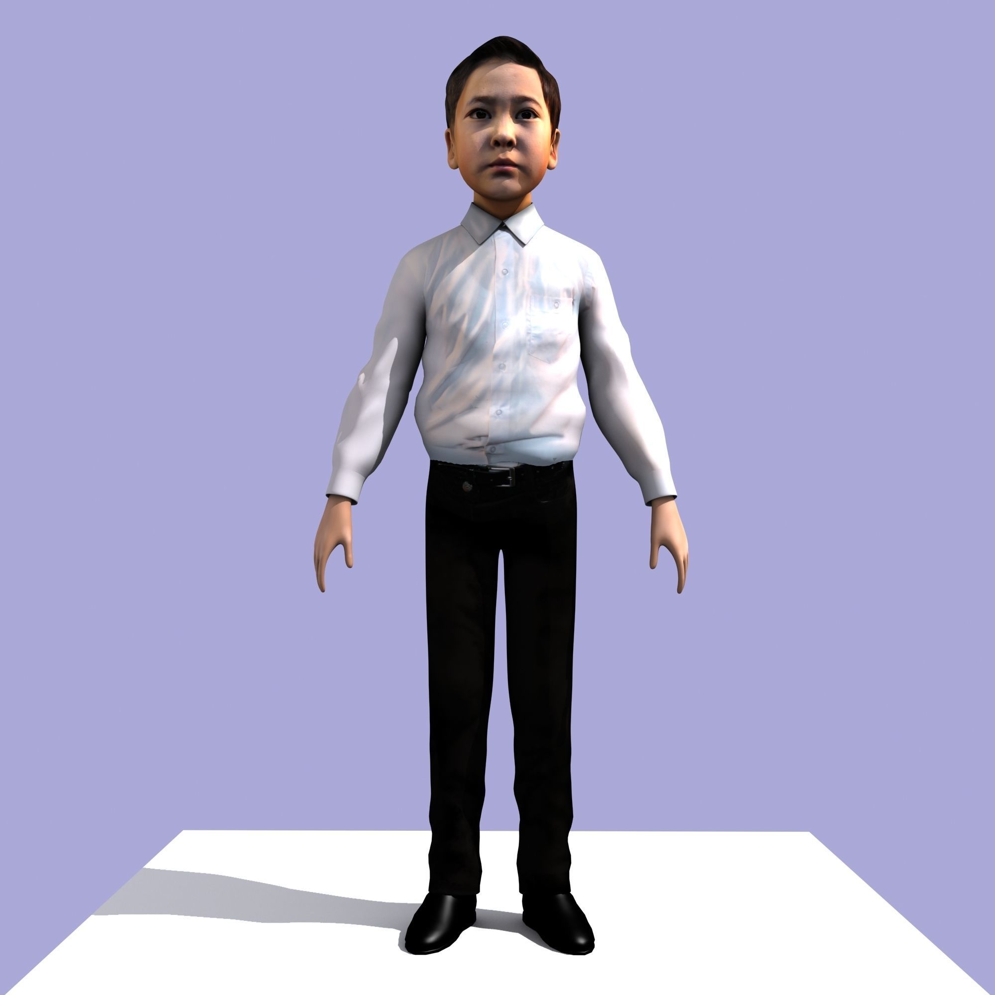  Asian boy 3D model_1