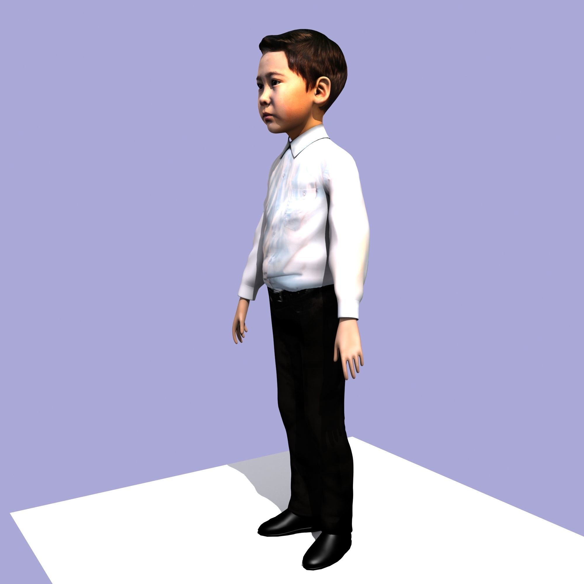  Asian boy 3D model_3