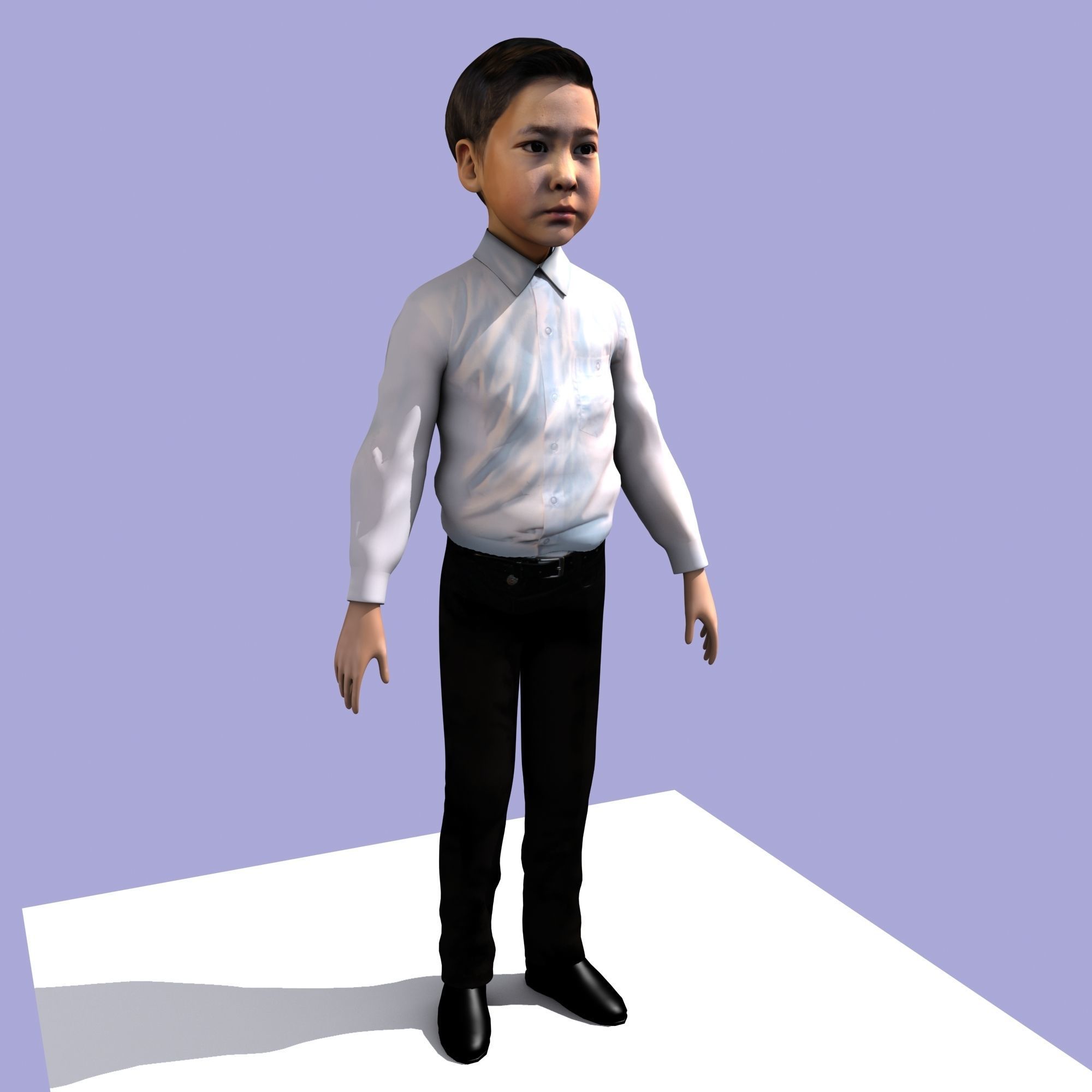  Asian boy 3D model_2