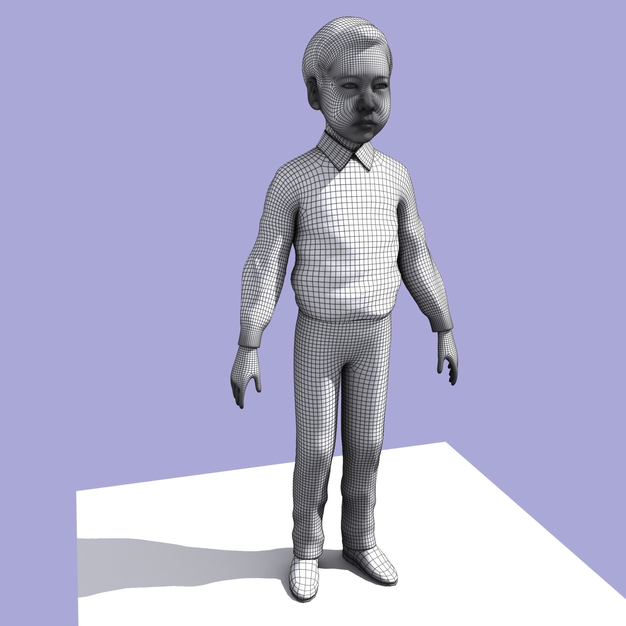  Asian boy 3D model_5