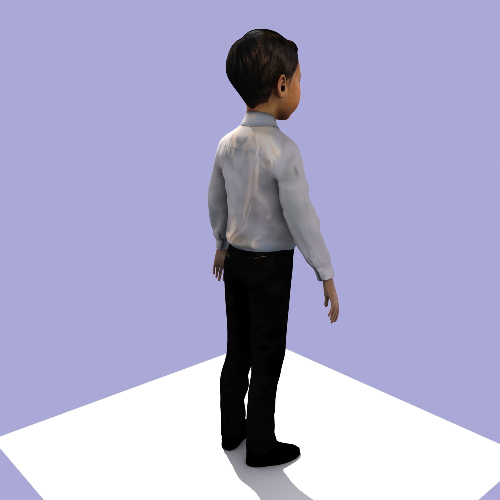  Asian boy 3D model_4
