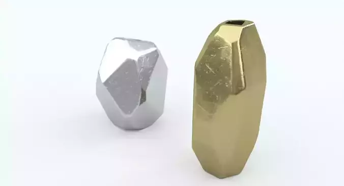 Von Gold Geometric Vase 3D model