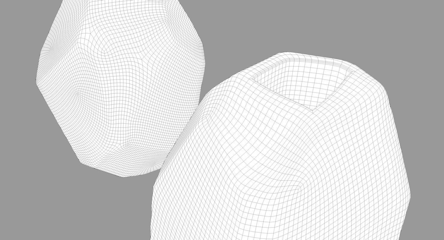 Von Gold Geometric Vase 3D model_13