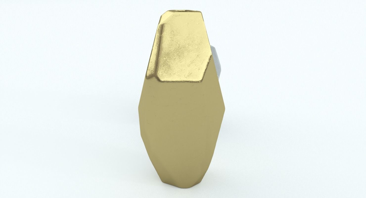 Von Gold Geometric Vase 3D model_6