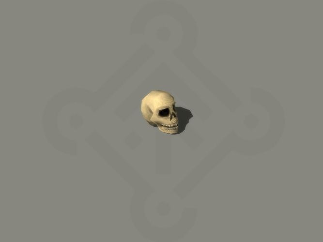 Human Skull Lowpoly Low-poly 3D model