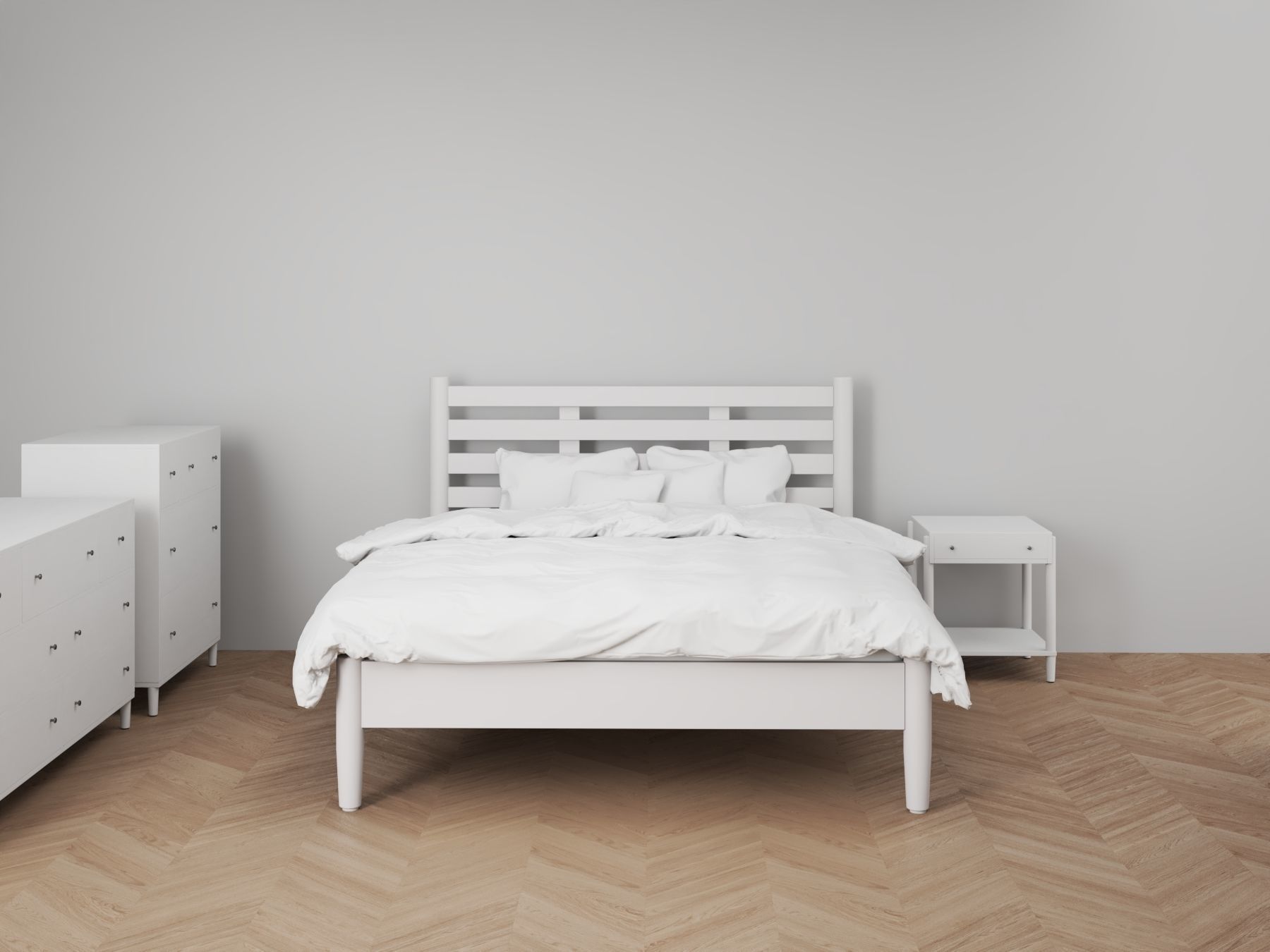 Bedroom Furniture Set Cottage 3D model_2