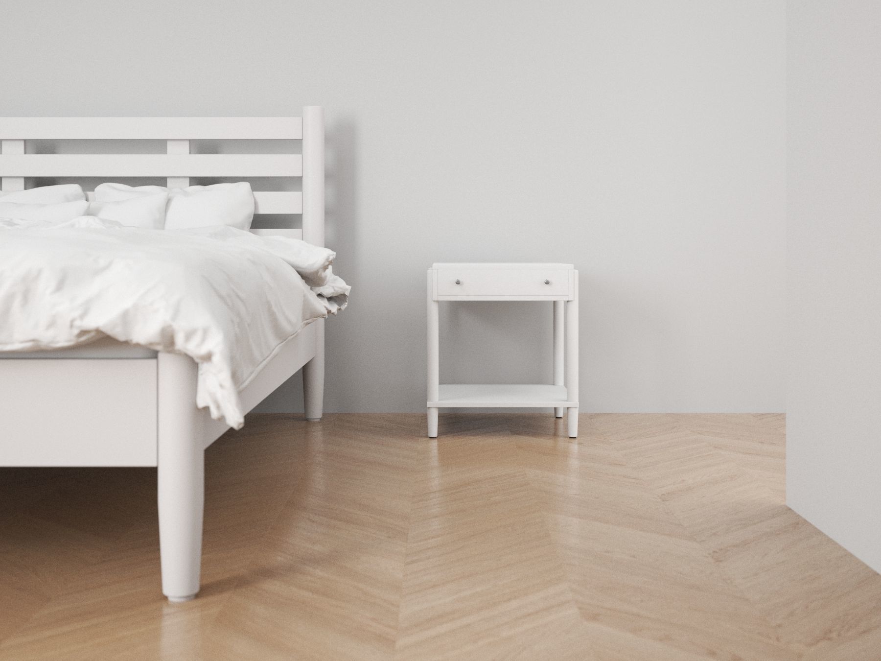 Bedroom Furniture Set Cottage 3D model_4