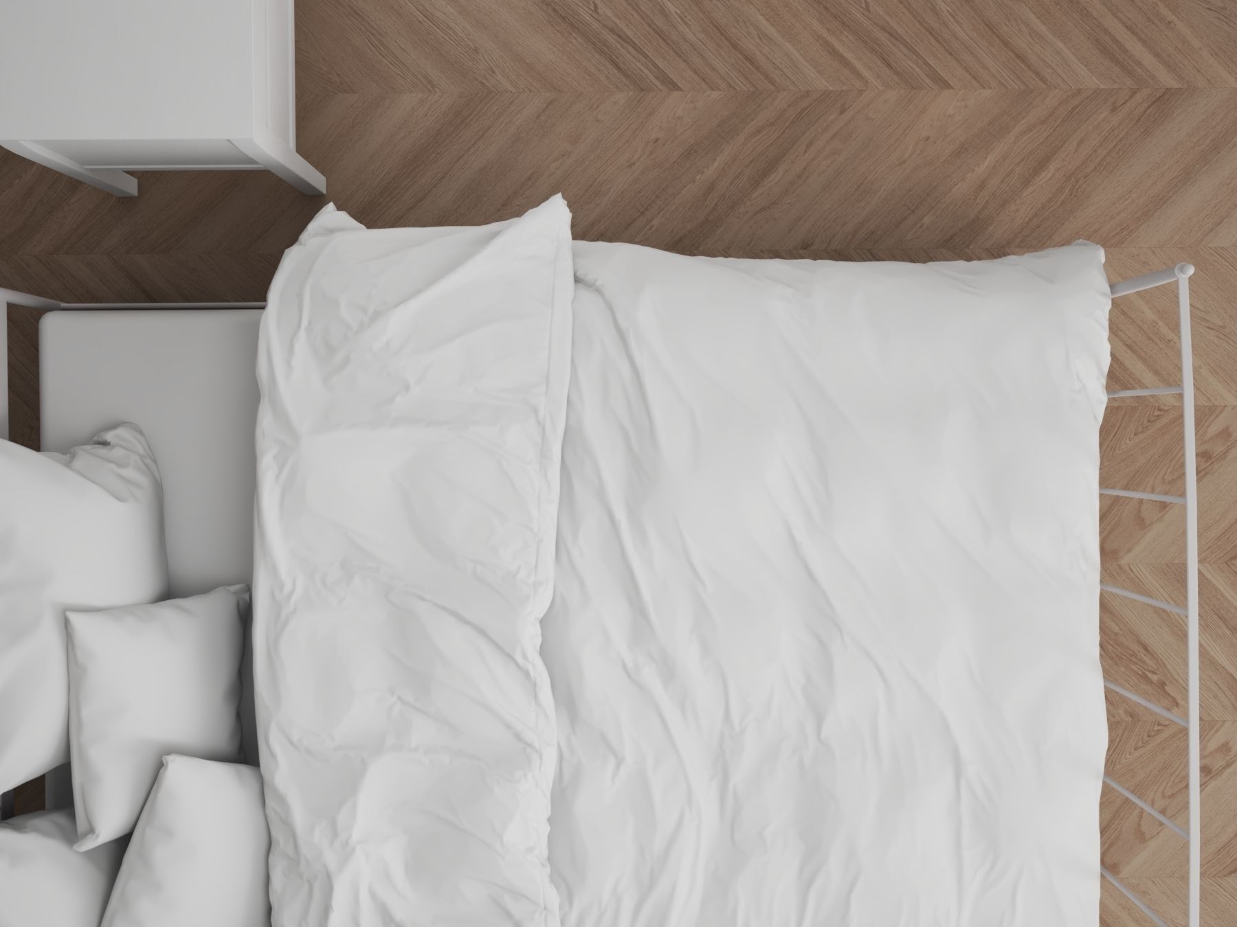 Bedroom Furniture Set Scandinavien 3D model_2