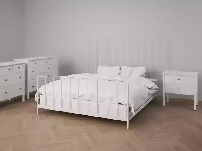 Bedroom Furniture Set Scandinavien 3D model