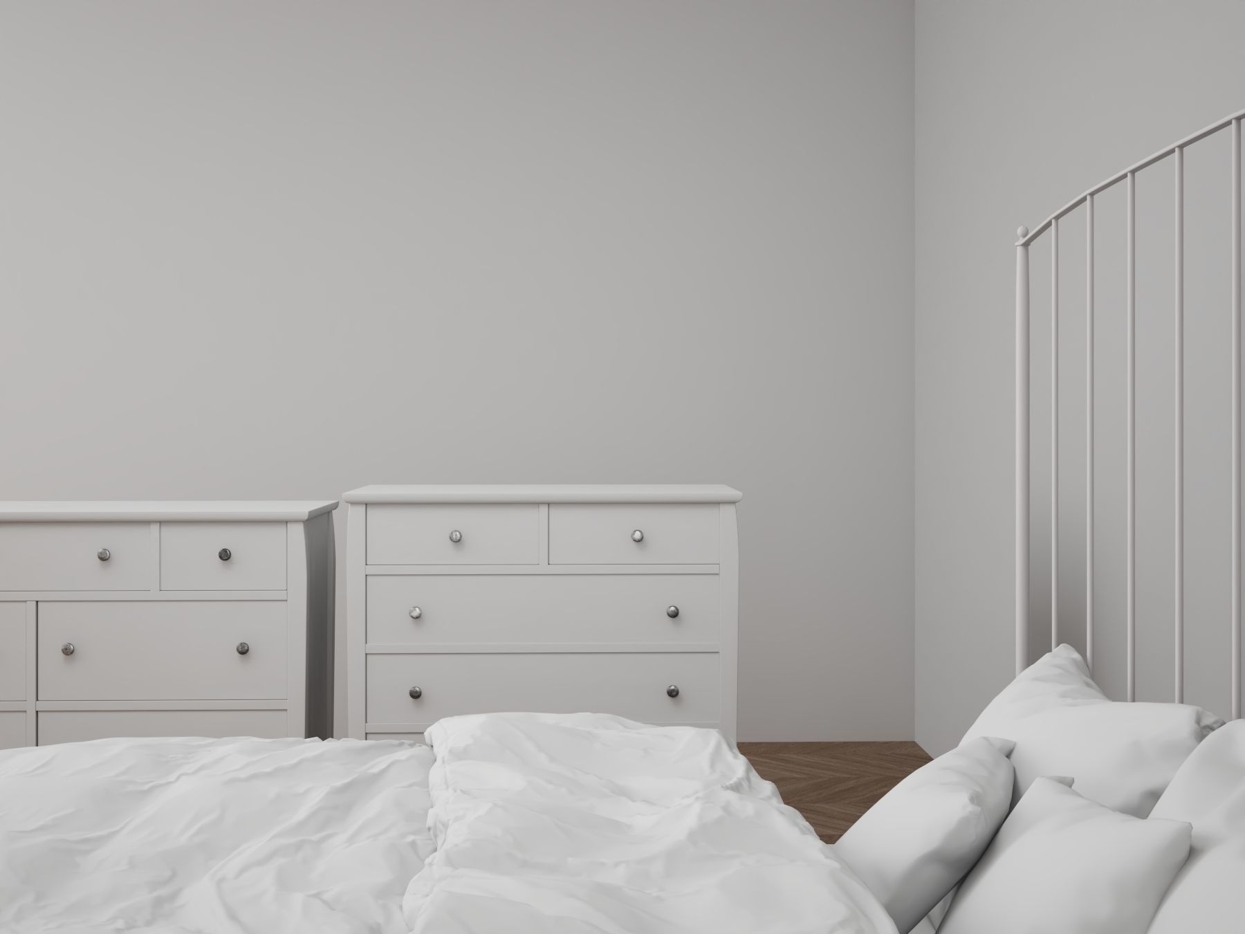 Bedroom Furniture Set Scandinavien 3D model_1