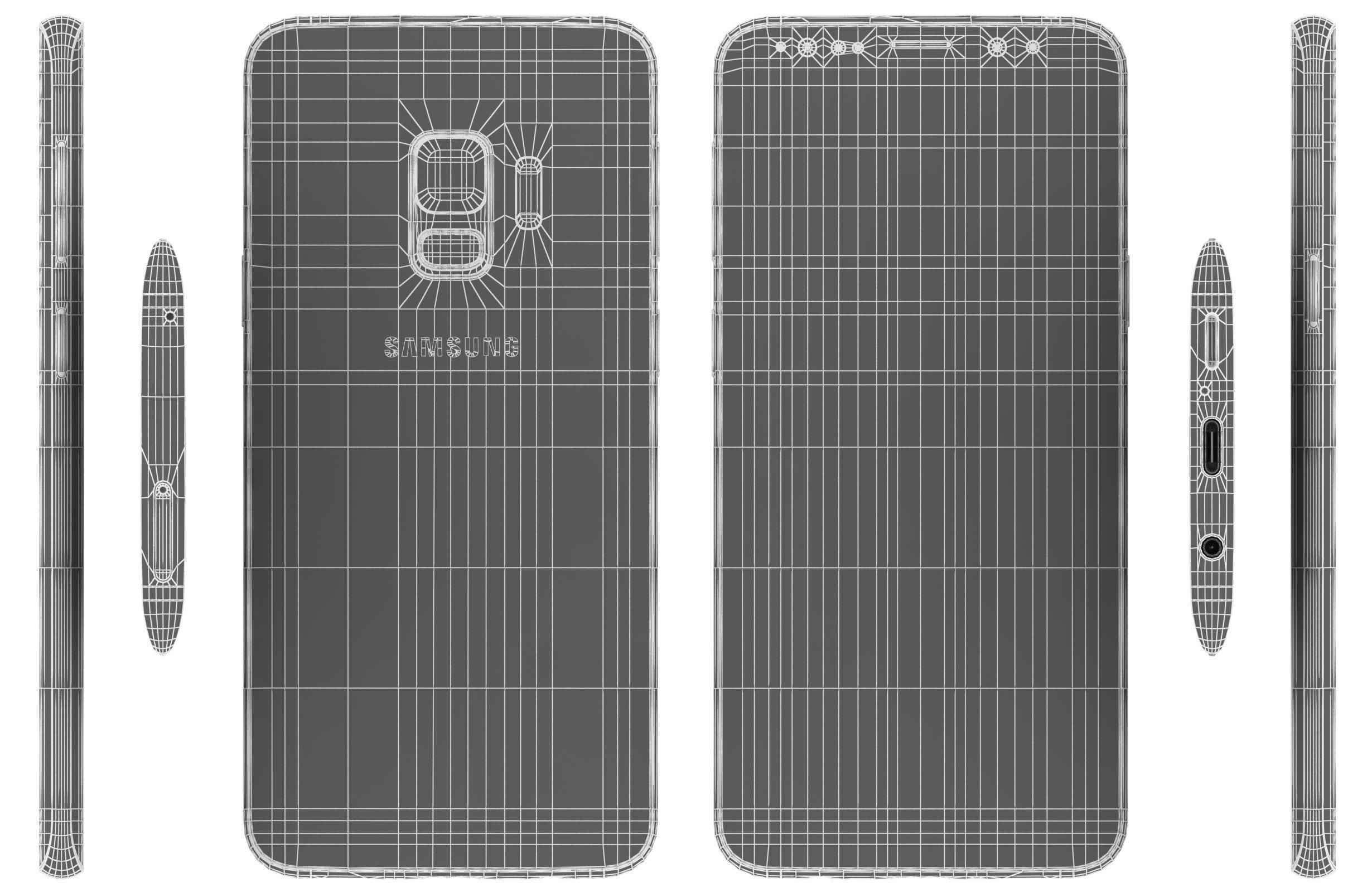 Samsung Galaxy S9 All Colors 3D model_21