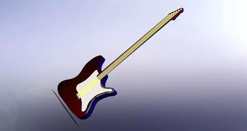 Electic guitar Free 3D model