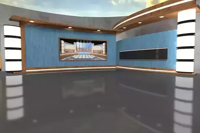 Virtual Studio TV 3D model