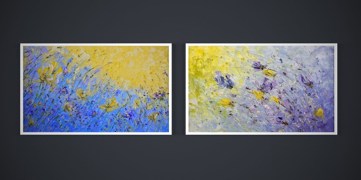 Painting frame of abstraction Low-poly 3D model_4