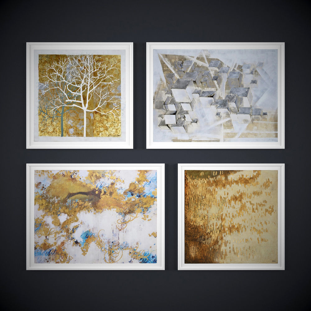 Painting frame of abstraction Low-poly 3D model_1