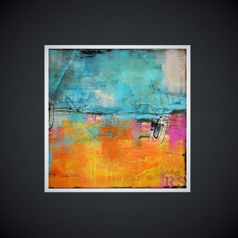 Painting frame of abstraction1 Low-poly 3D model_4